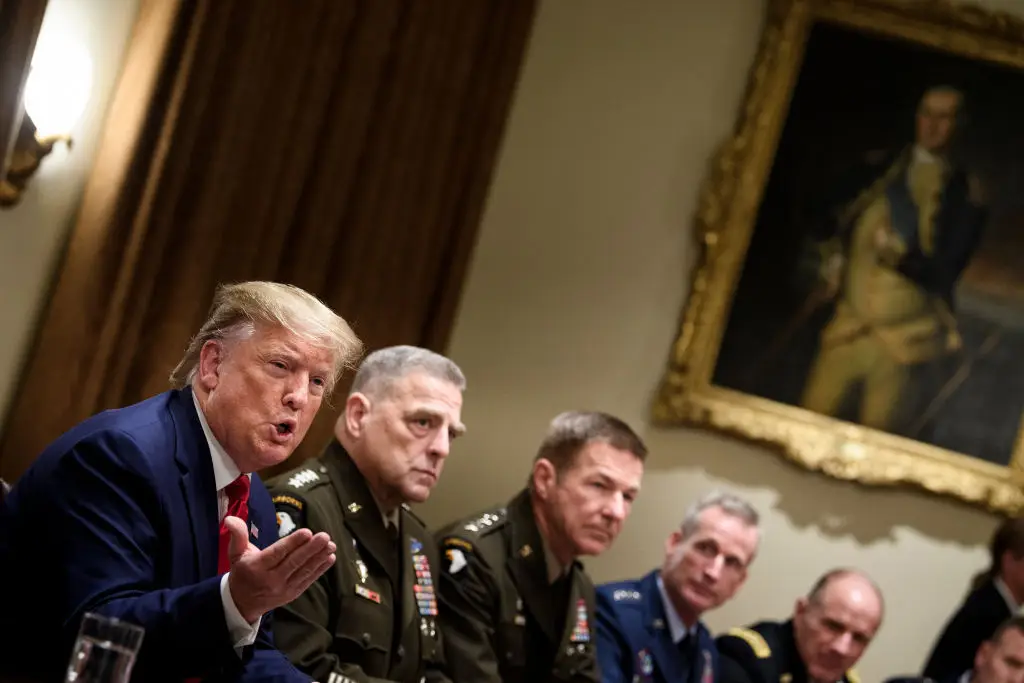 The government has specific plans to get President Trump to safety (BRENDAN SMIALOWSKI / Contributor / Getty)