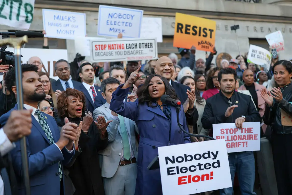 Crockett has been particularly vocal about Elon Musk's new powers (Jemal Countess / Stringer / Getty)