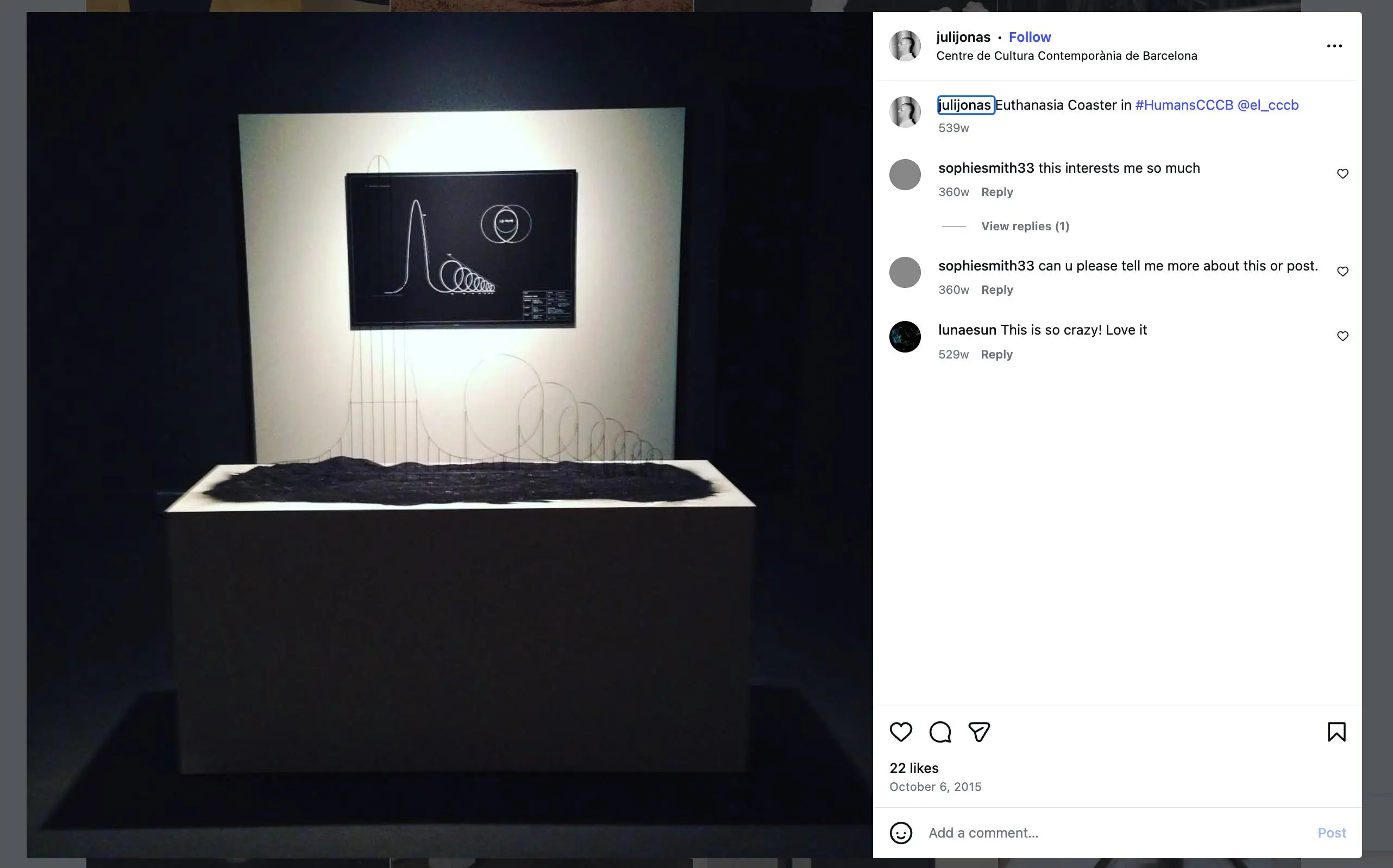 The Euthanasia Coaster might not be as deadly as it seems (Instagram / Julijonas Urbonas)