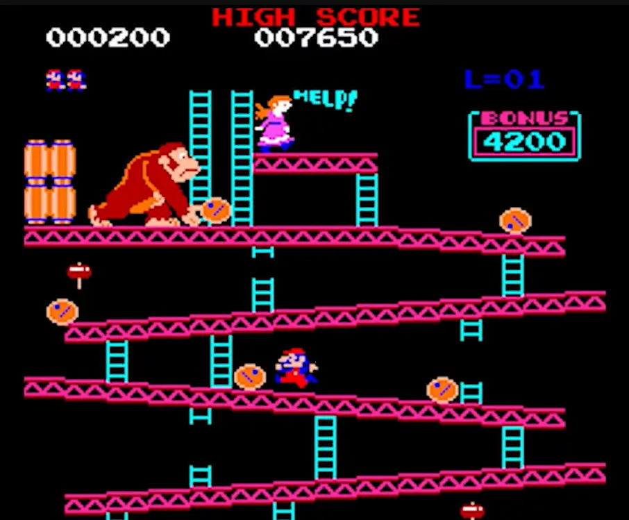 Mario's first apprecne in the classic Donkey Kong arcade game (Unilad Tech)