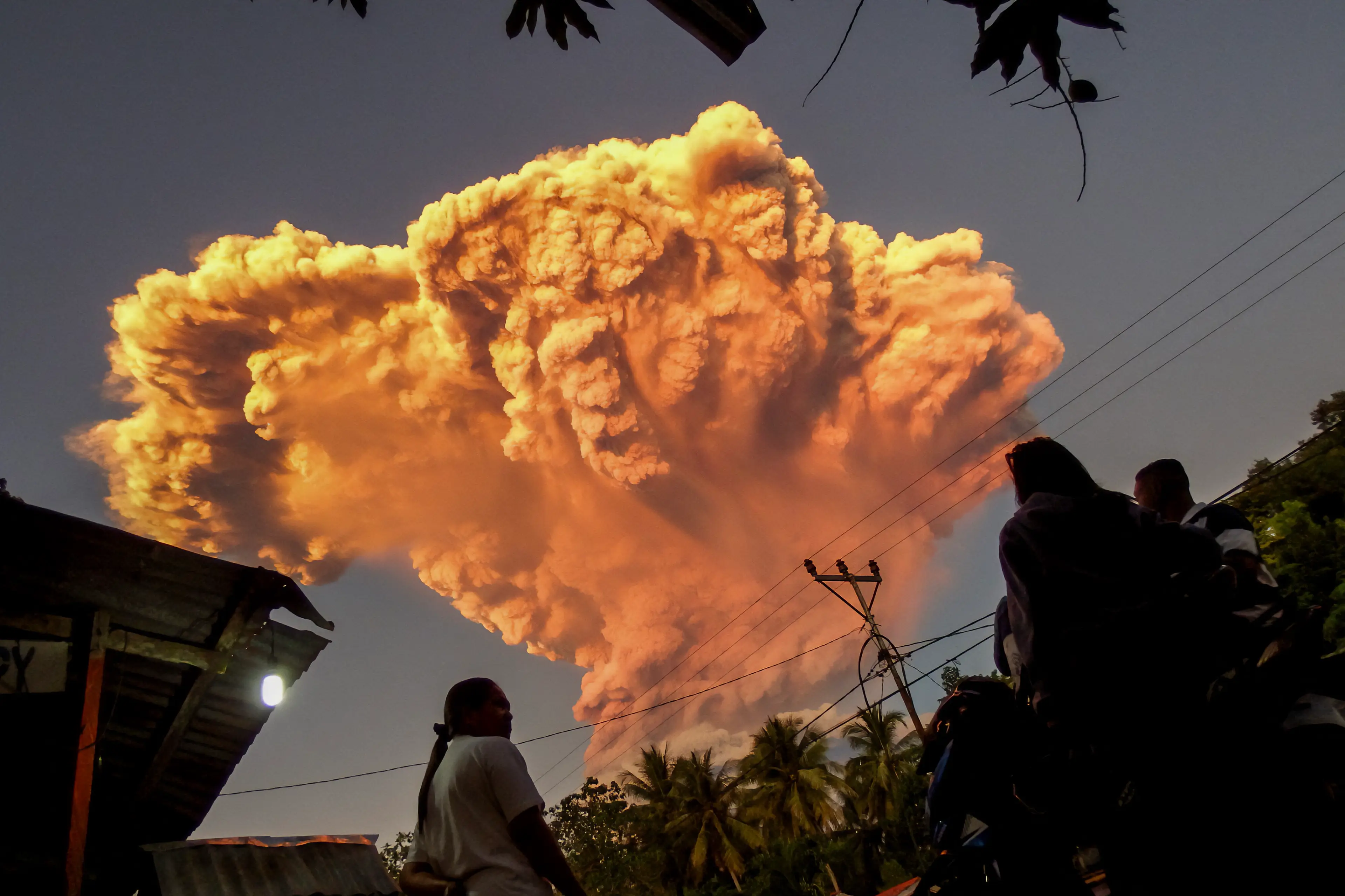 The volcano erupted yesterday (STR/AFP via Getty Images)