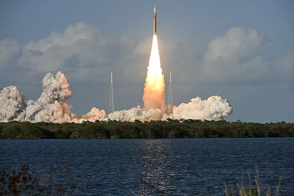 It's hard not to share the child's overwhelming joy when witnessing the Orion spacecraft's stunning launch (Jim Watson/AFP via Getty Images)