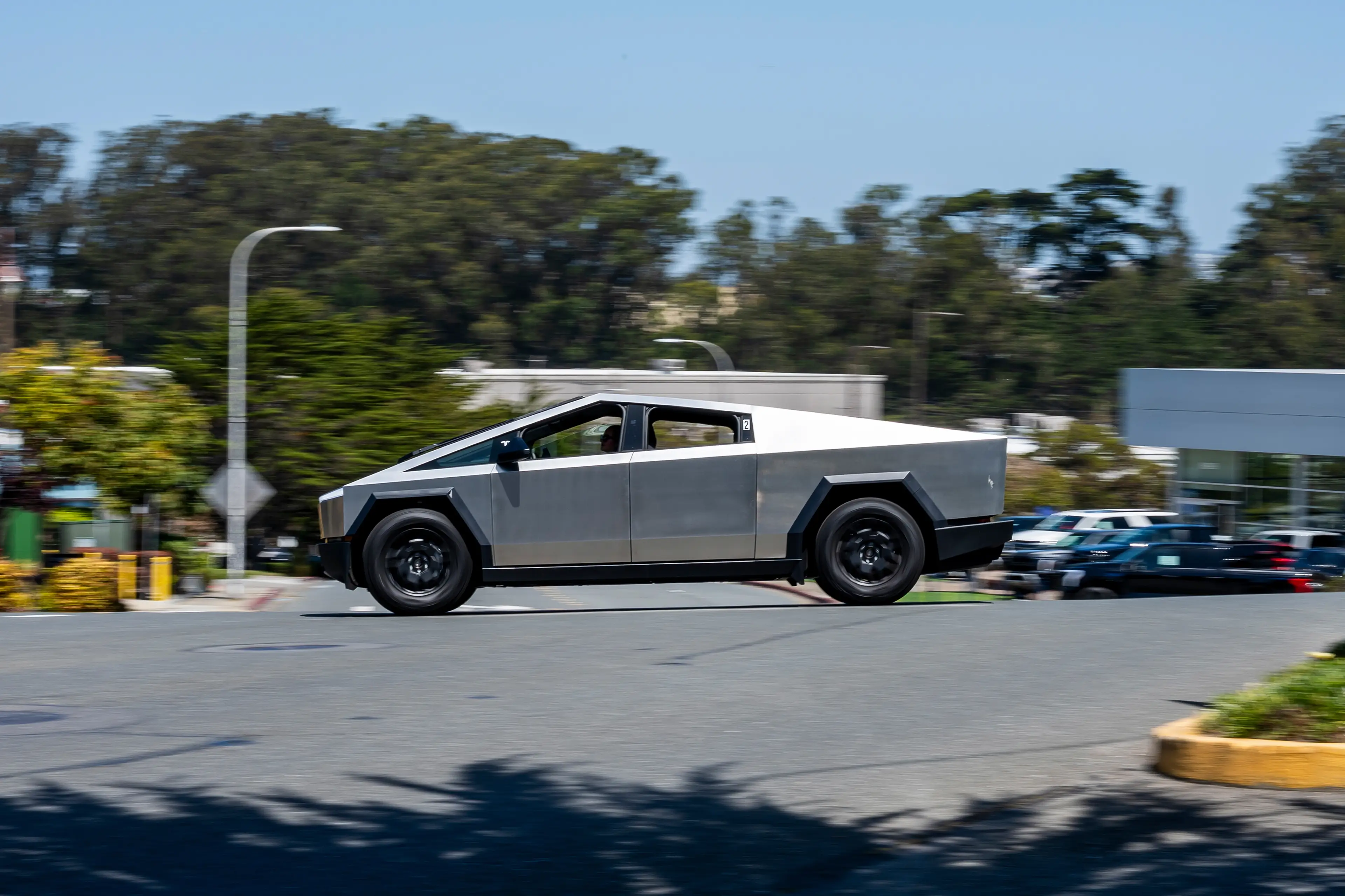 A teen died in a car crash after she became trapped inside the Tesla Cybertruck (David Paul Morris/Bloomberg via Getty Images)