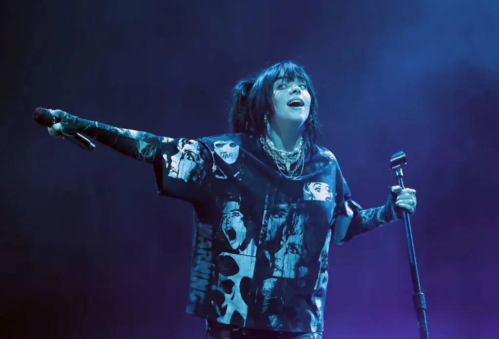 Eilish's Coachella set was also caught in a hot mic controversy (Amy Sussman / Staff / Getty)