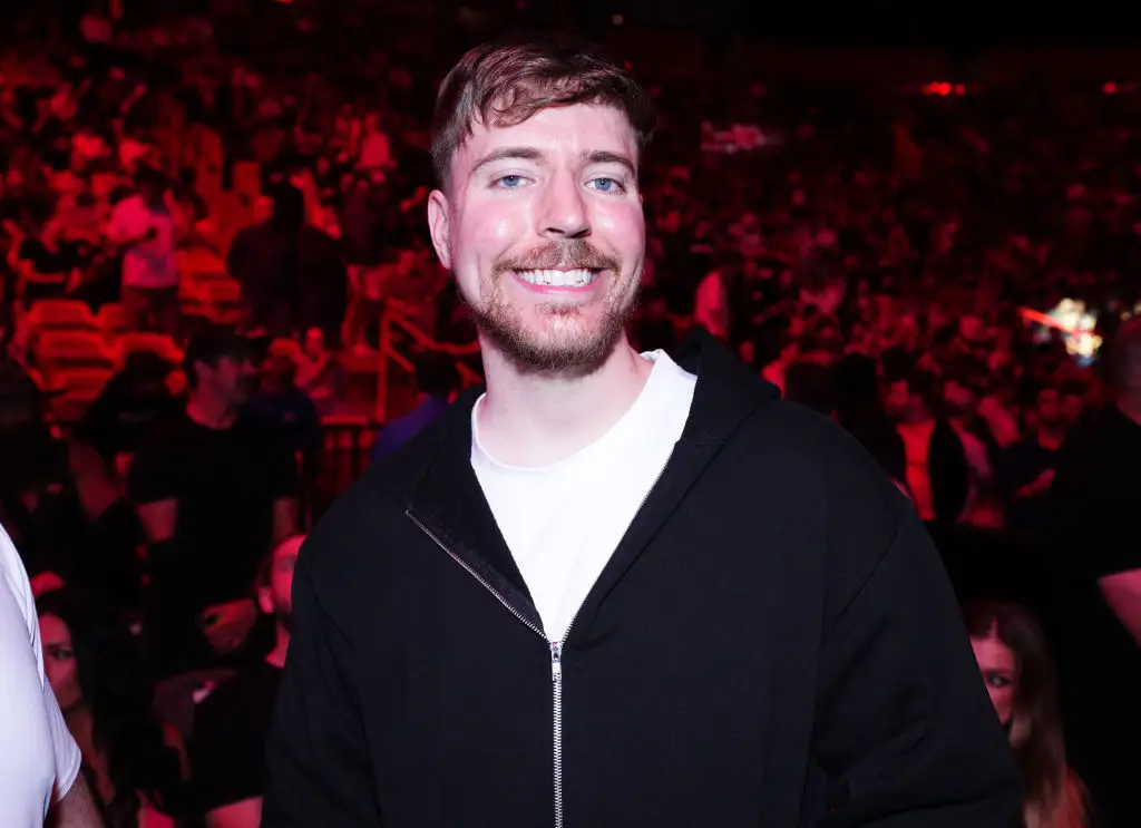 People have previously 'criticized' MrBeast's eyes, claiming that they don't smile with the rest of his face (Chis Unger/Zuffa LLC via Getty Images)