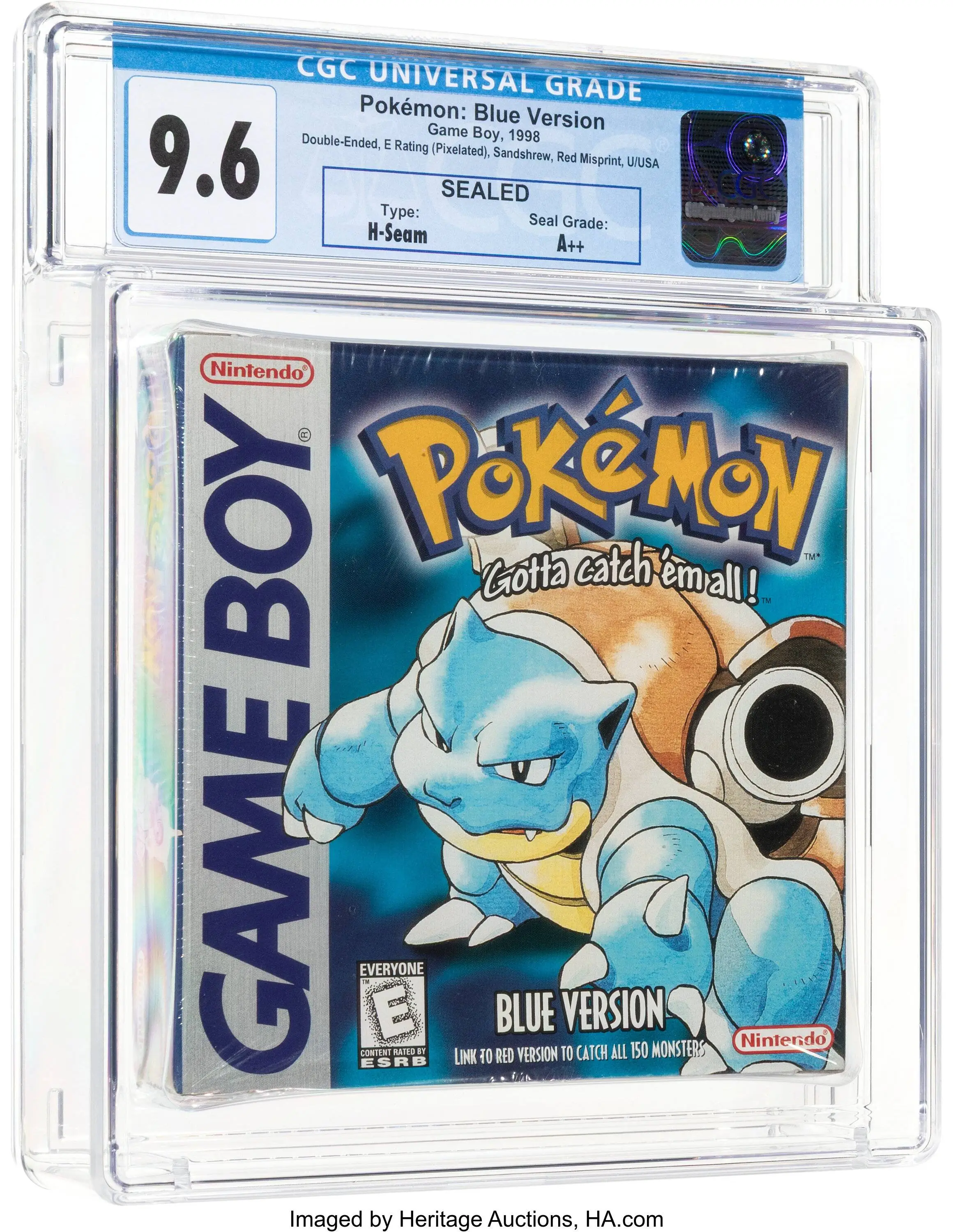 The near-mint Pokemon Blue is worth thousands (Heritage Auctions)