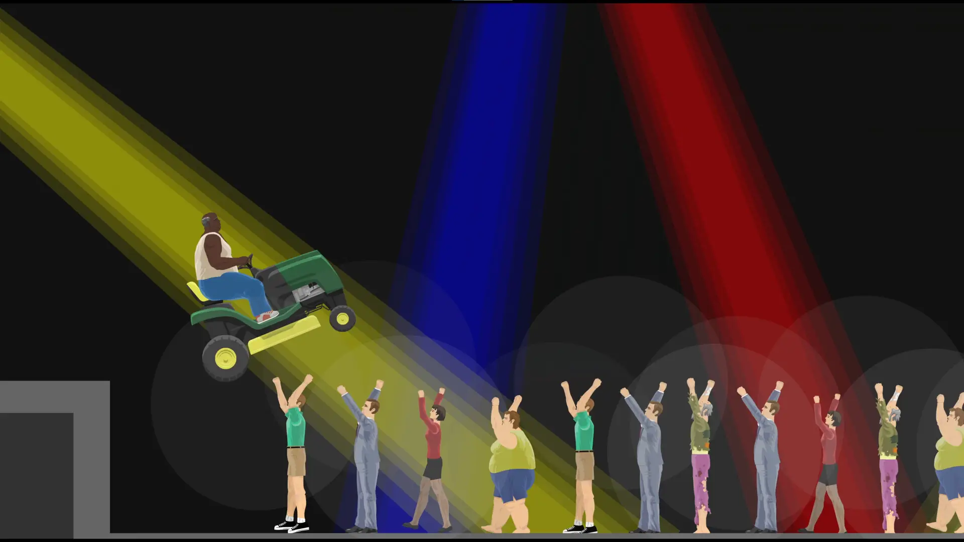 Happy Wheels sees you complete obstacle courses with unsuitable riders, often with gory results (Jim Bonacci/Fancy Force)