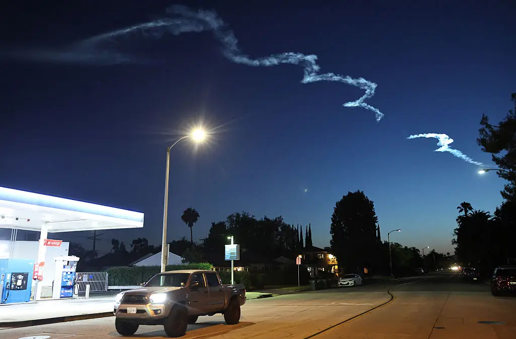 Starlink satellites were interfering with a third of the astronomers' data. (Mario Tama/Staff/Getty)