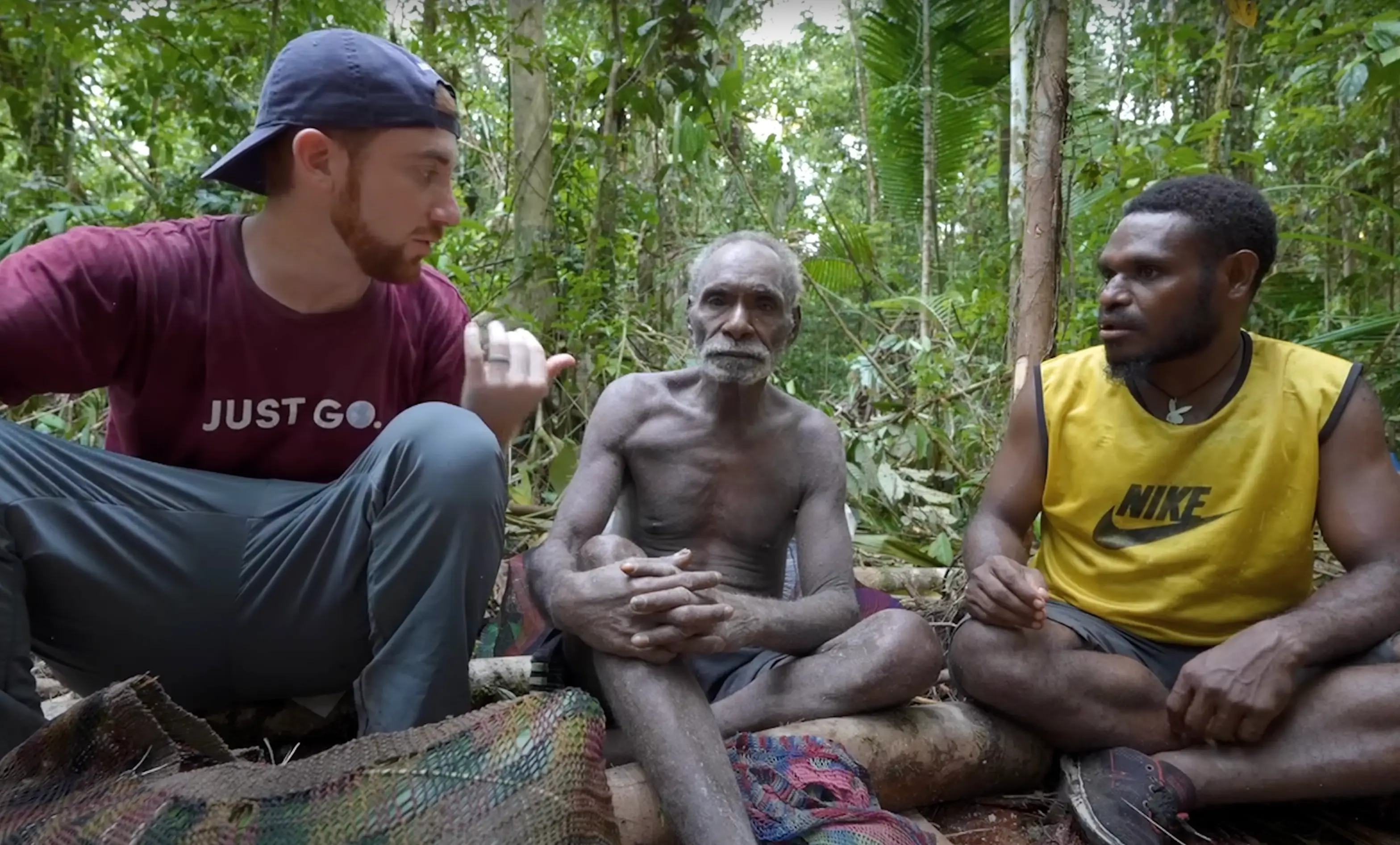 Drew Binksy spoke to a neighboring tribe (YouTube/@drewbinsky)