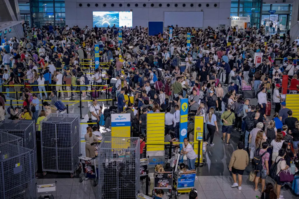 The IT outage grounded flights and affected hospitals (Ezra Acayan/Getty Images)