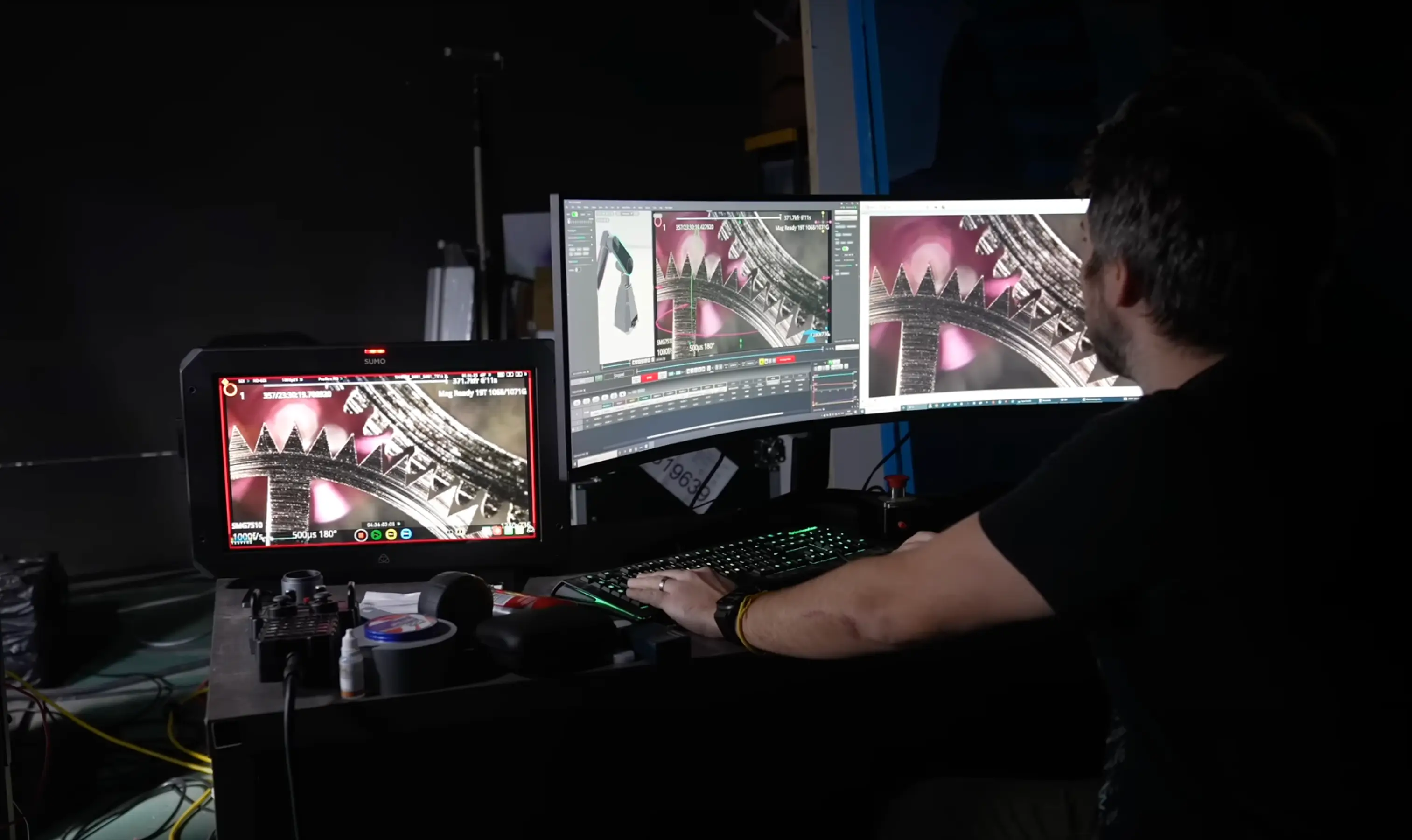 The YouTuber gave viewers a close up glimpse of the watch (YouTube/@theslowmoguys)