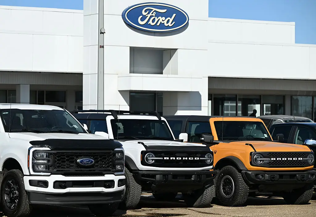 Ford have revealed 'shocking' price cuts to their cars, contrasting tariff-incurred price rises across the automotive industry (Artur Widak/NurPhoto via Getty Images)