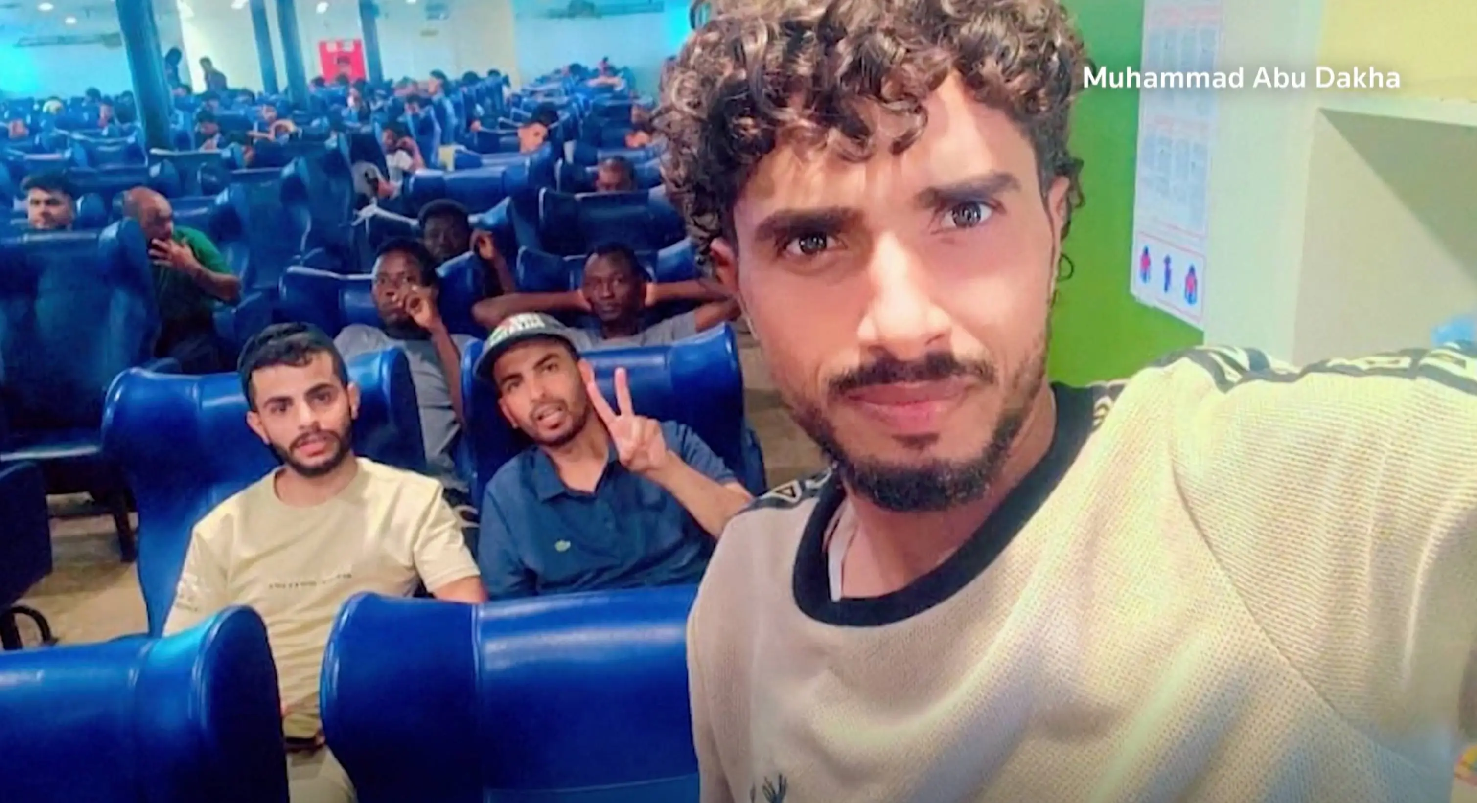 Muahmmad Abu Dakha and two companions fled on a jet ski (Muahmmad Abu Dakha via Reuters)