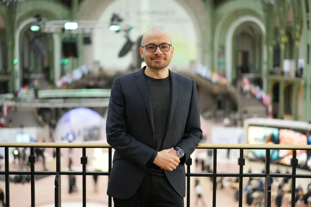 Demis Hassabis at the AI Action Summit in Paris (Nathan Laine/Bloomberg/Getty Images)