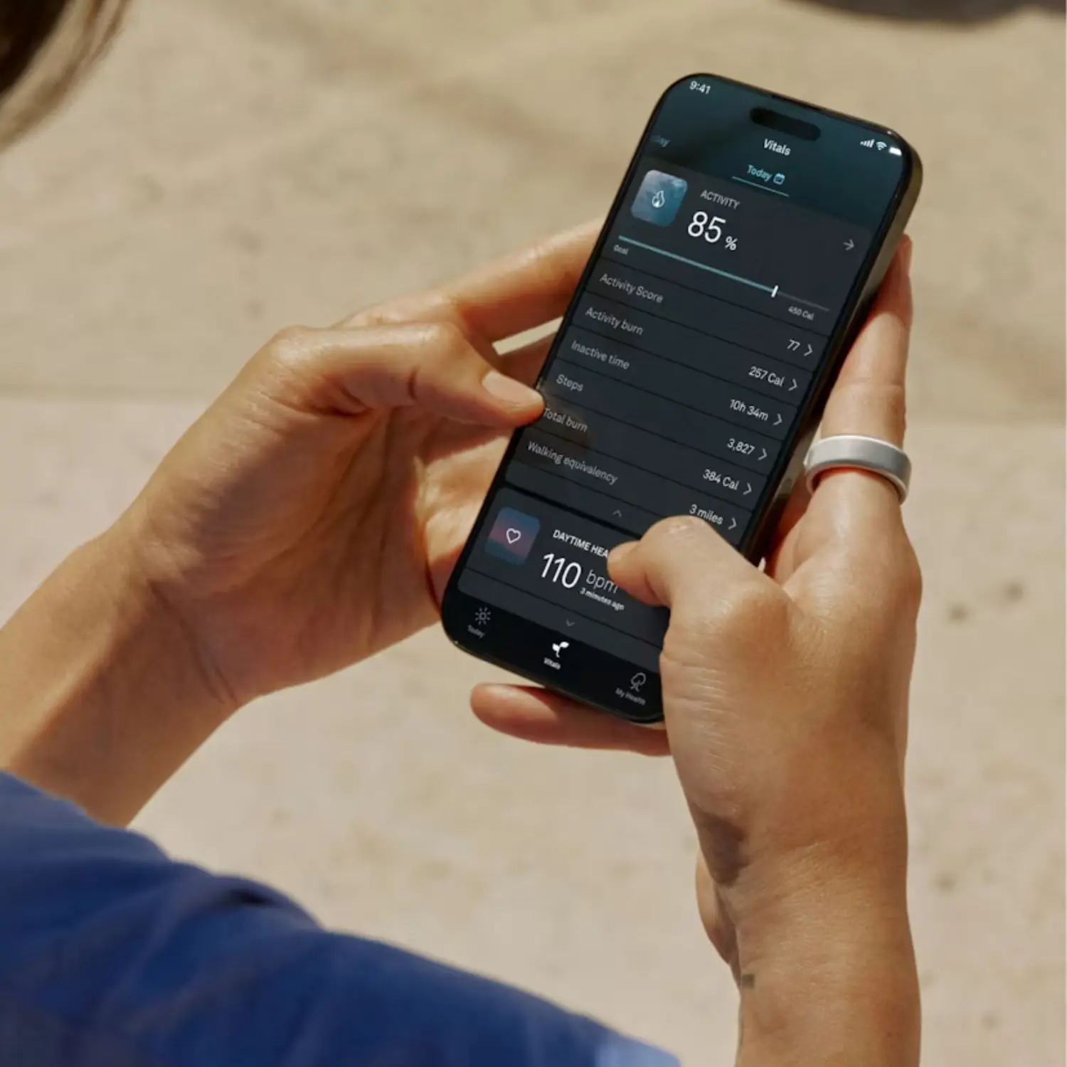 You can tap into health insights by using the members-only Oura app (Oura)