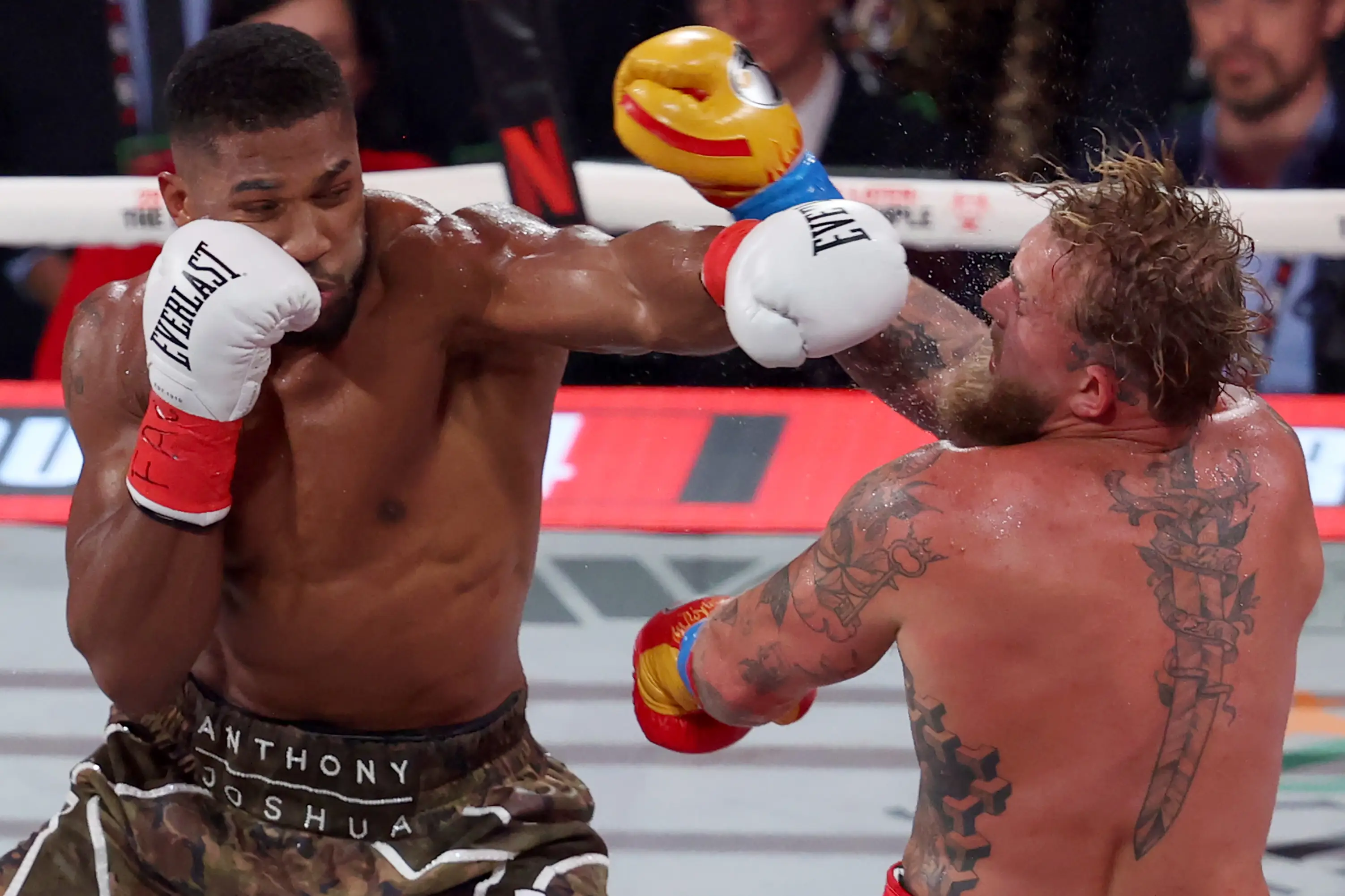 Jake Paul's fight against Anthony Joshua ended in a KO defeat for the YouTuber (Leonardo Fernandez/Getty Images)