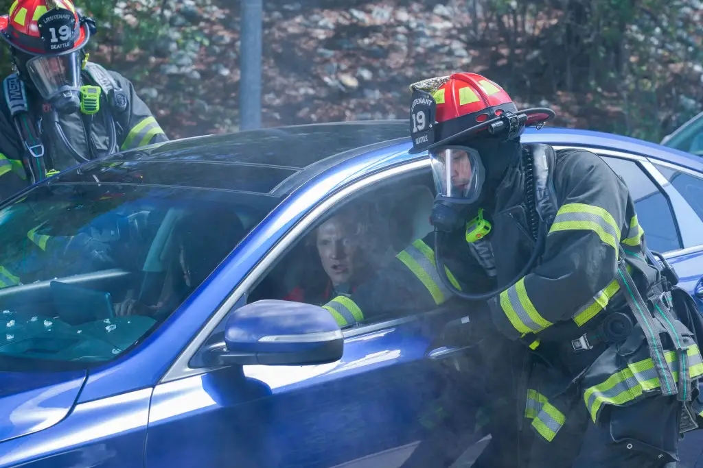 Firefighters often find it difficult to activate the mechanical release override in a Tesla that's actively burning (James Clark/ABC via Getty Images)