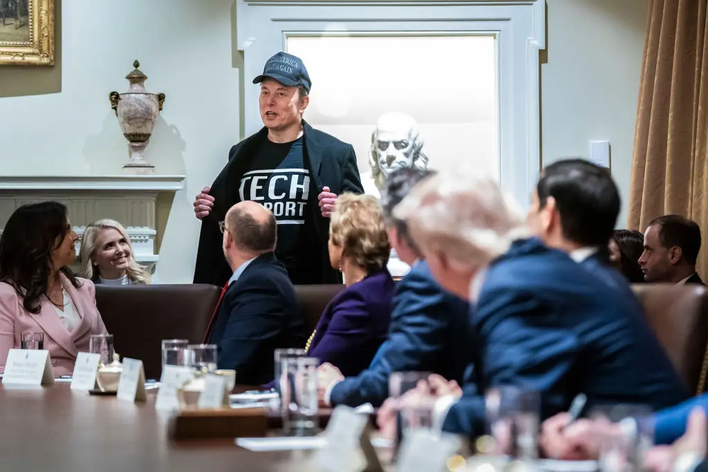 The President maintains that his cabinet is more than happy with Musk (The Washington Post / Contributor / Getty)