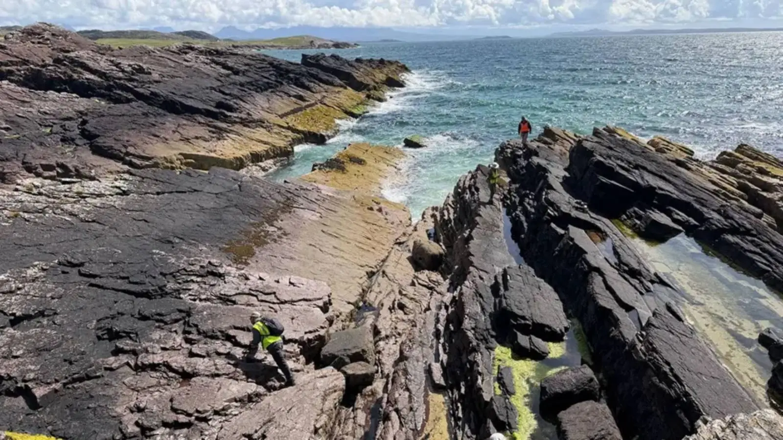 NASA’s Goddard Space Flight Center collected samples from the Bay of Stoer in Scotland (NASA/Pedro Cota)