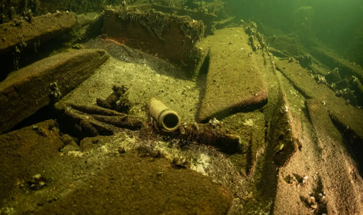 A ship carrying precious cargo was found in the Baltic Sea. (AP/Tomasz Stachura)