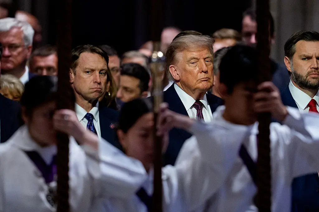 Trump has been mocked for his appearance at Graham's funeral (Andrew Harnik / Staff / Getty)