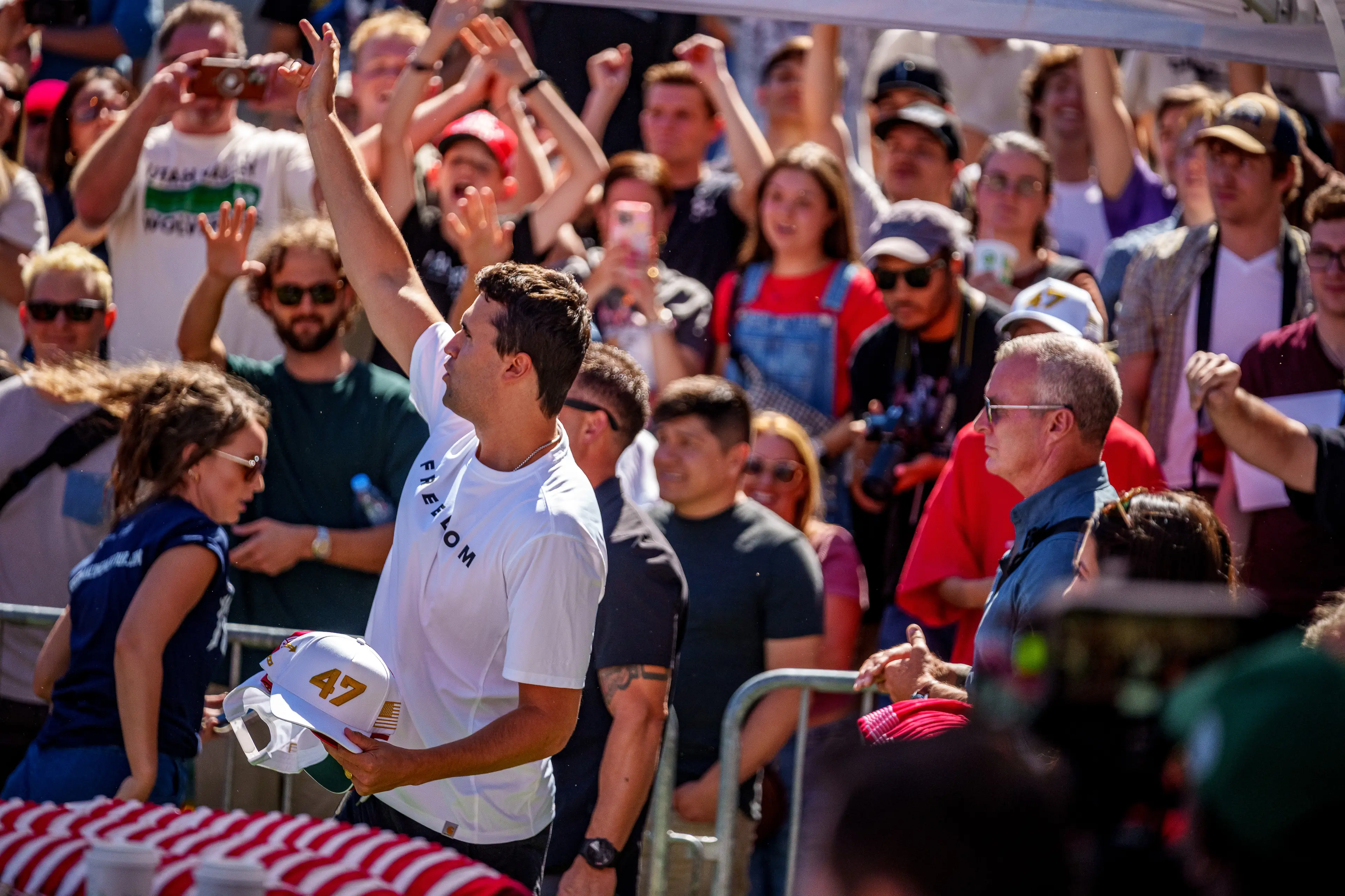 CCTV footage appears to show the suspected shooter racing across the rooftop of a building following the shooting of Charlie Kirk (Trent Nelson/The Salt Lake Tribune/Getty Images)