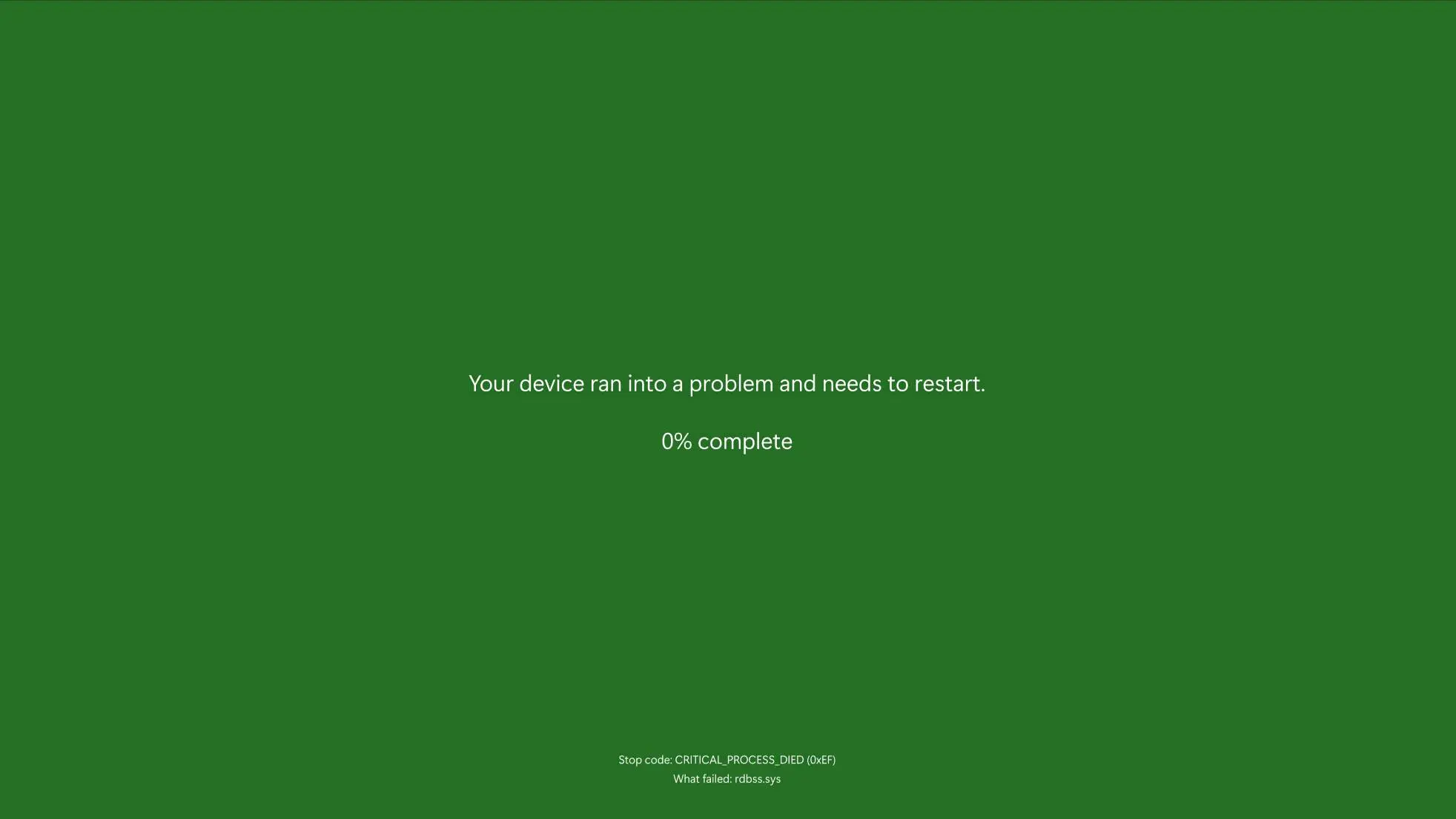 Green Screen of Death doesn't have the same ring to it (Microsoft)