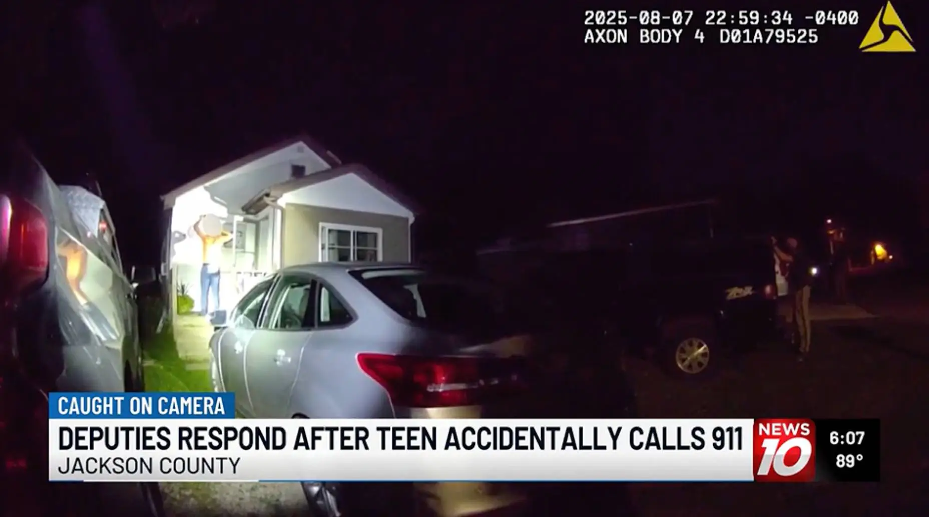 Bodycam footage shows the teen being apprehended (WNEM / Jackson County Sheriff's Office)