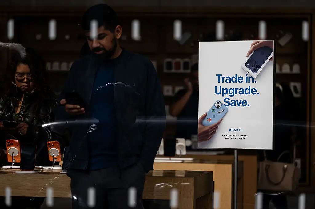 Almost every iPhone trade in finds its way on the second hand market after being tested and restored (David Paul Morris/Bloomberg via Getty Images)