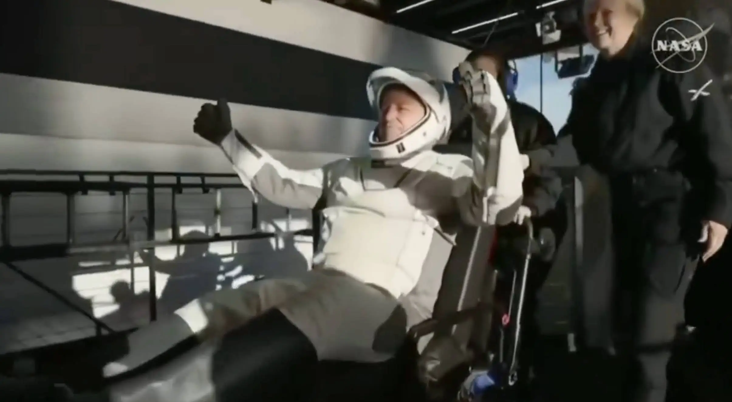 Wilmore was happy to be back on Earth (NASA)