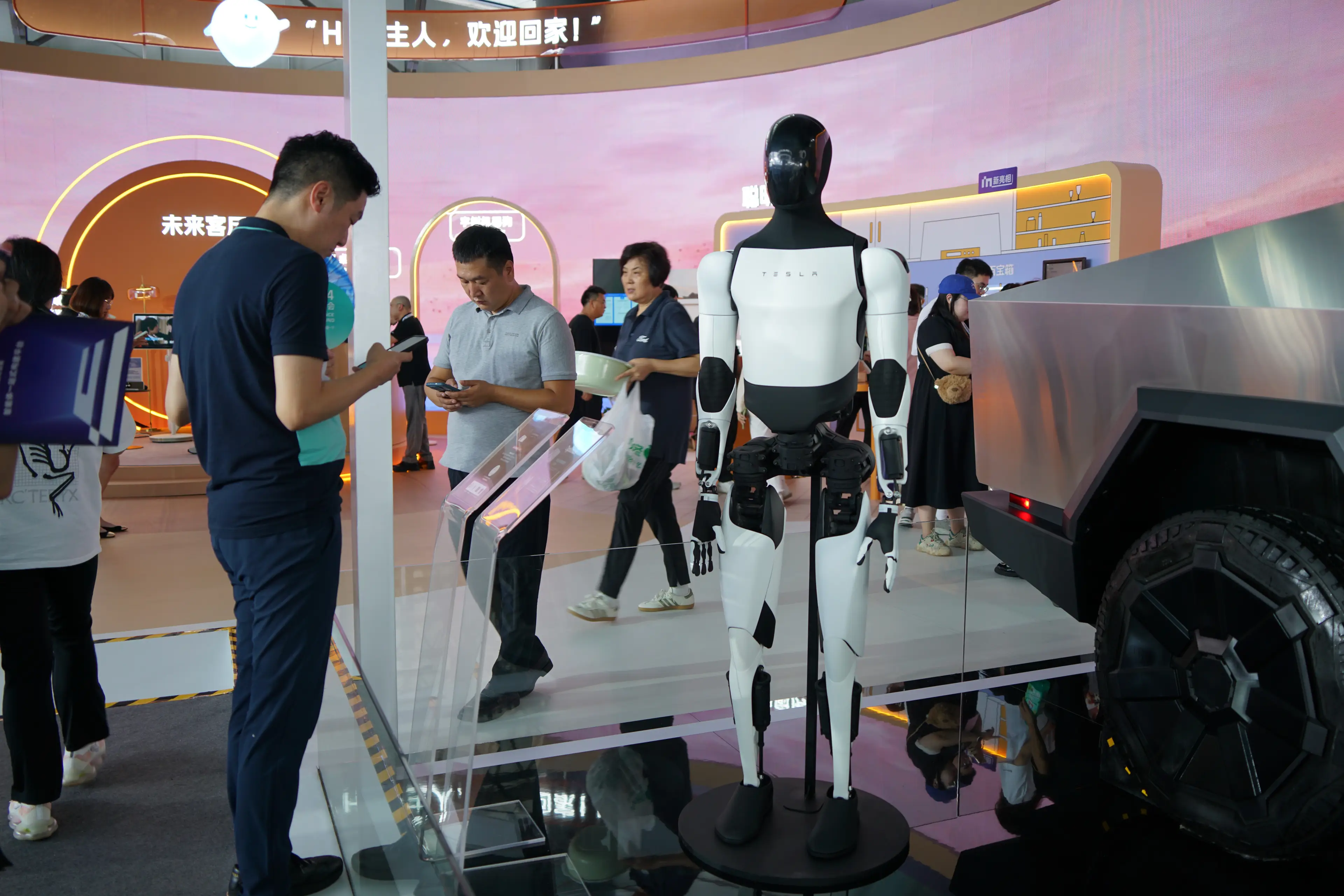 Elon Musk's event last week included a Tesla RoboTaxi as well as robots (CFOTO/Contributor/Getty)