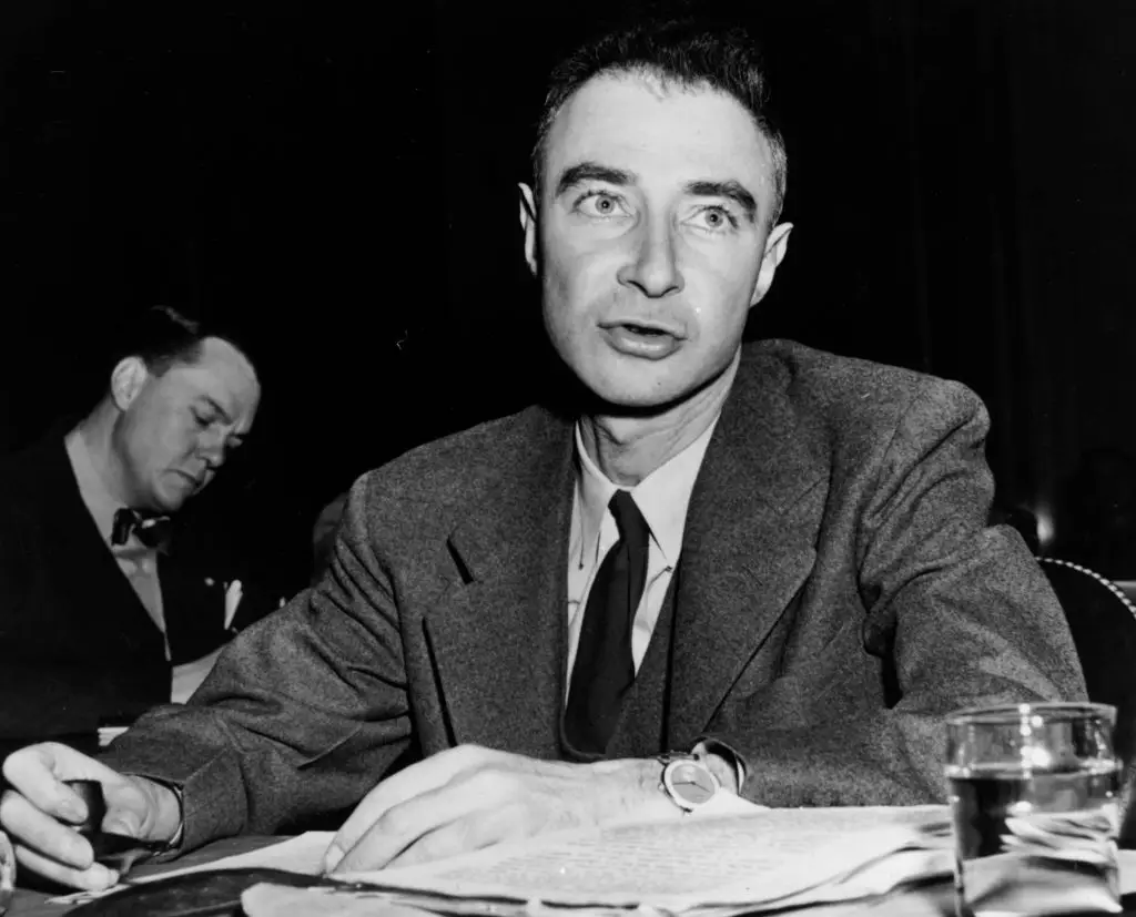 Slotin played a key role at Oppenheimer's secret research facility in Los Alamos (Keystone/Getty Images)