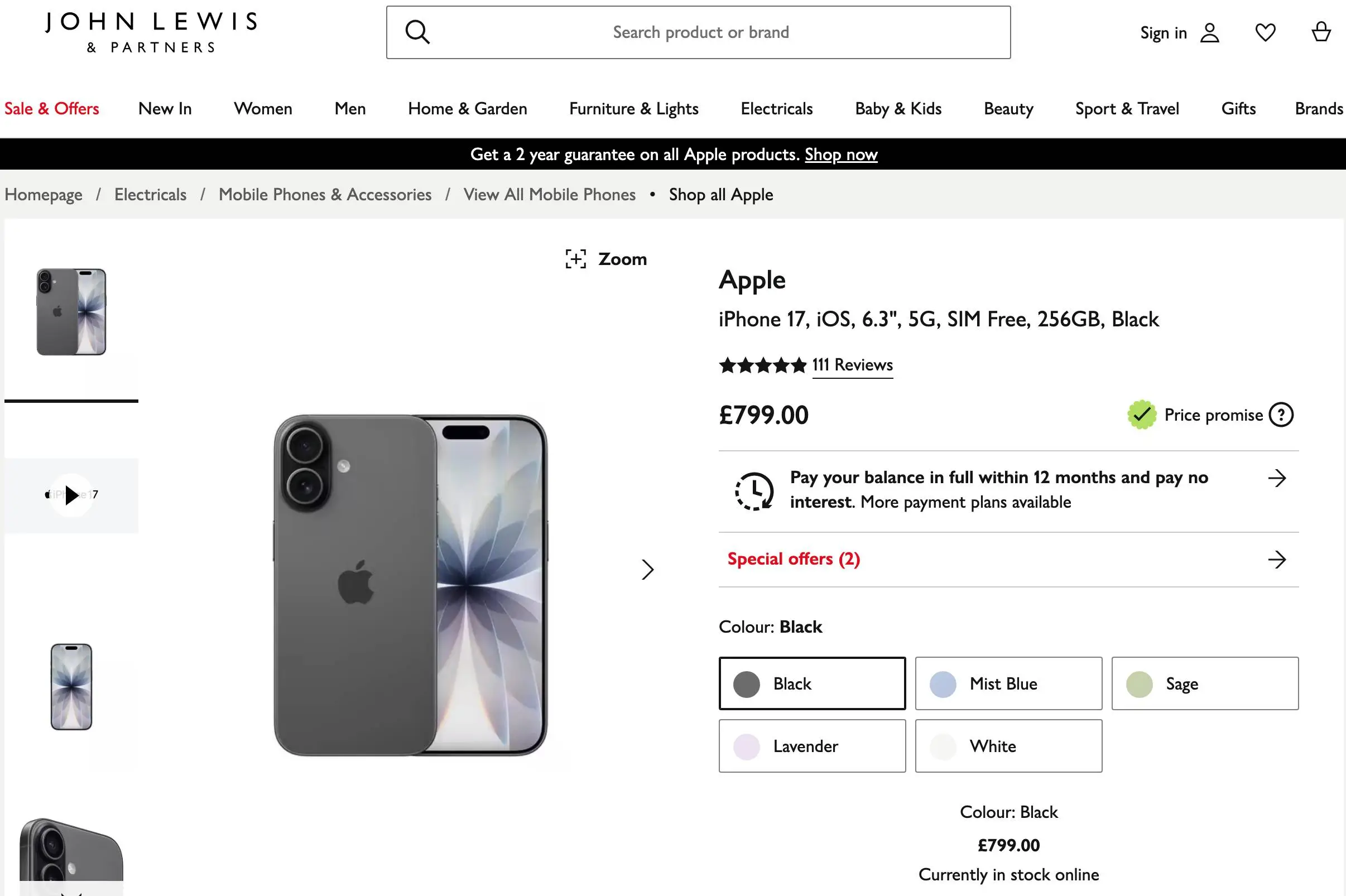 Bennett was shocked by his John Lewis experience (John Lewis)