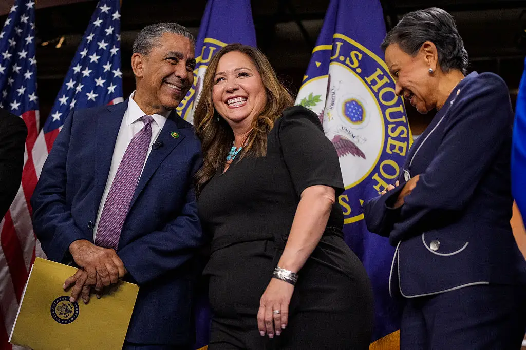 Adelita Grijalva could provide the tie-breaking vote needed to release the Epstein files, which Vance and Trump previously promised they would do (Andrew Harnik/Getty Images)