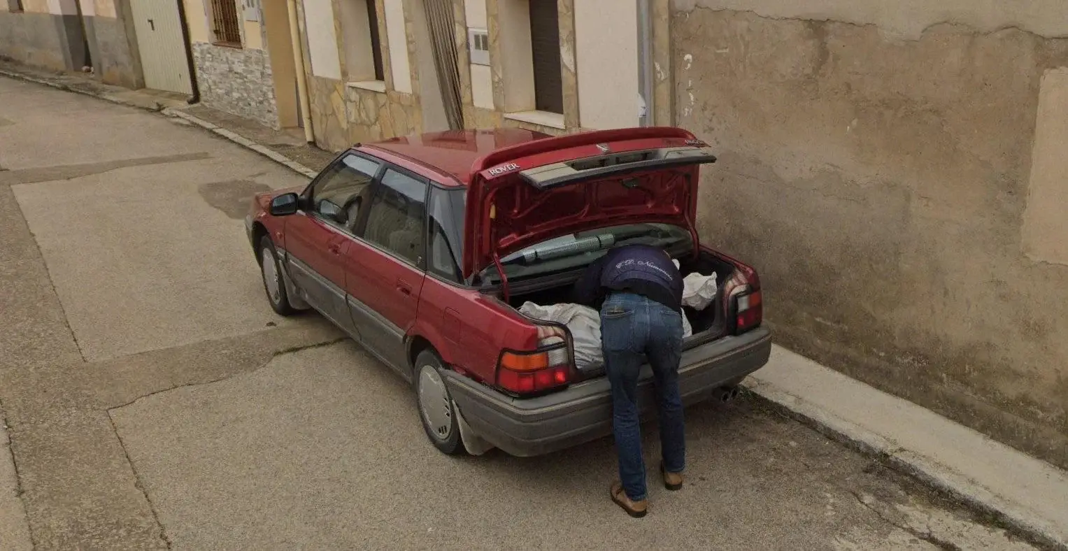 The man was caught loading a body into a car (Google Maps)