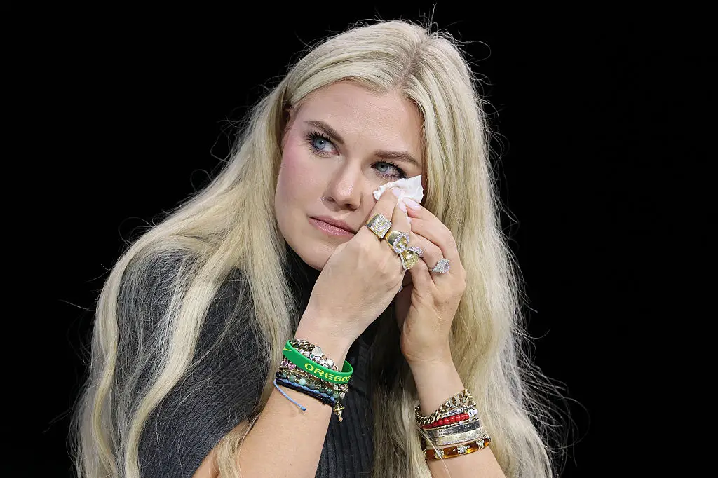 Erika Kirk was among the individuals rushed out of the building when the shooting started (Michael M. Santiago/Getty Images)