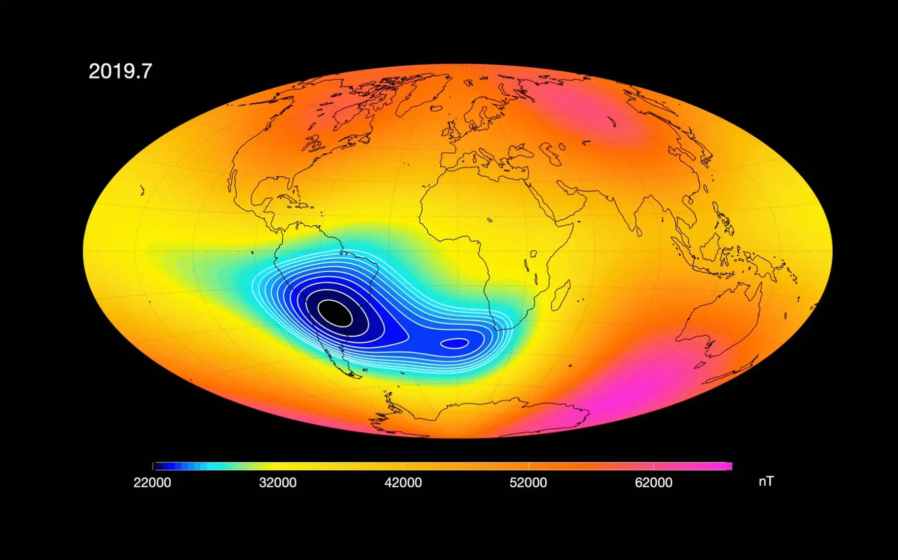 The South Atlantic Anomaly continues to evolve (ESA)