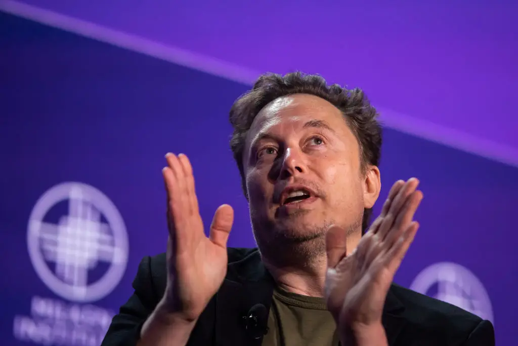 Elon Musk shared a fake news headline about the UK riots (Apu Gomes/Getty Images)