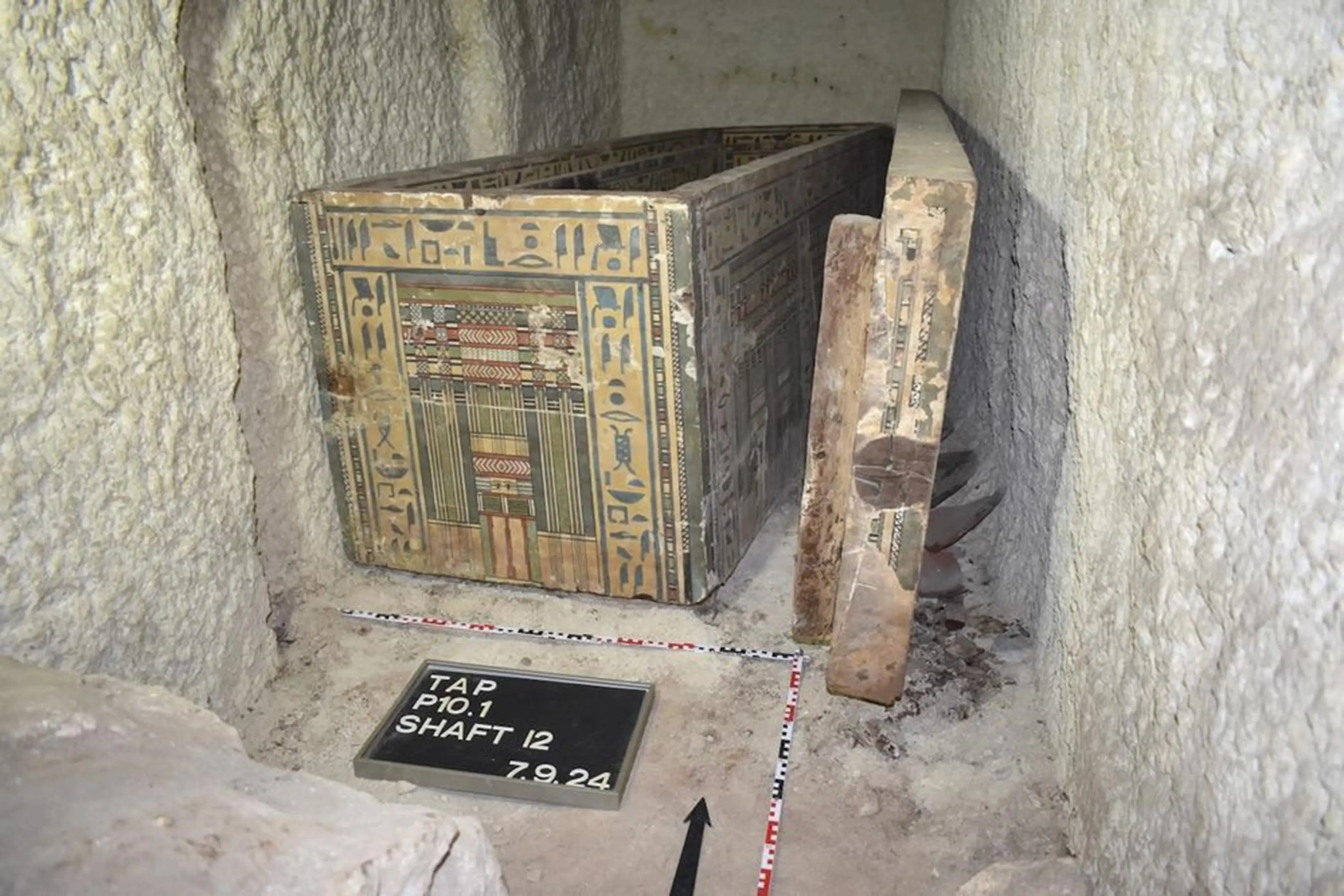 Idy's coffin was discovered in a previously inaccessible area. (Egyptian Ministry of Tourism & Antiquities)