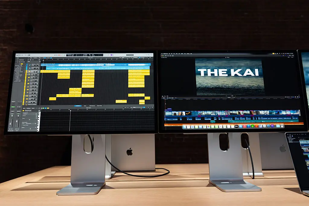 Apple's nano-texture finish helps avoid reflections and glare even in harsh lighting conditions (Adam Gray/Bloomberg via Getty Images)