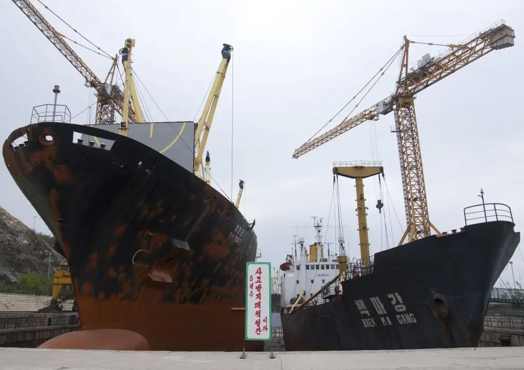 The shipyard is located on the west coast of North Korea (Eric LAFFORGUE/Gamma-Rapho via Getty Images)