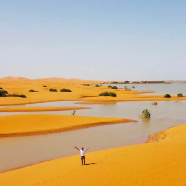 The Sahara desert is flooding for the first time in half a century as more than a year's worth of rain falls in 2 days