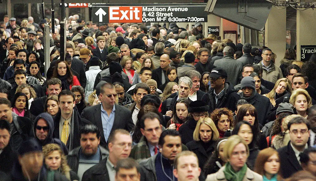 The scientists believed that humanity would come to an end after everyone is 'squished' due to unsustainable population growth (Mario Tama/Getty Images)