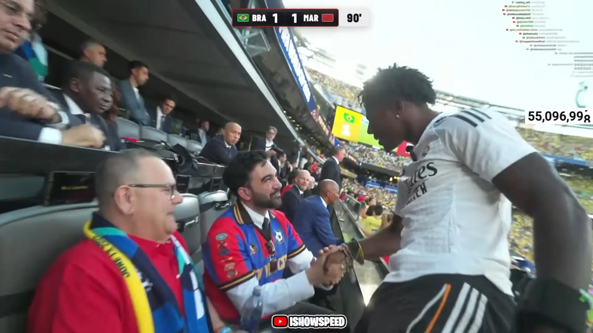IShowSpeed was shocked to discover New York Mayor Zohran Mamdani just two seats down from him at the World Cup (YouTube/Live Speedy)