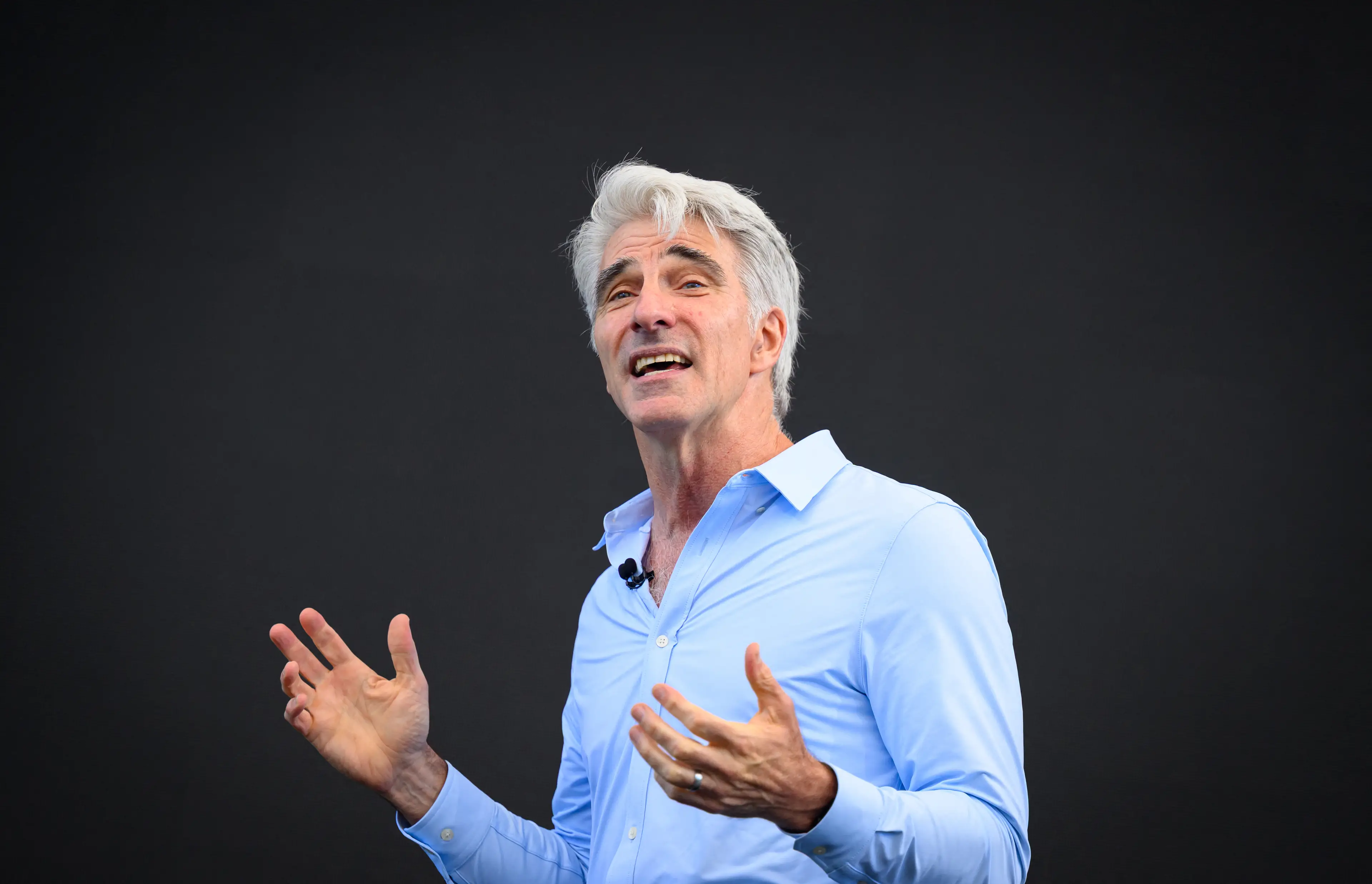 Senior Vice President of Software Engineering Craig Federighi was also present at this years' WWDC (JOSH EDELSON / Contributor via Getty)