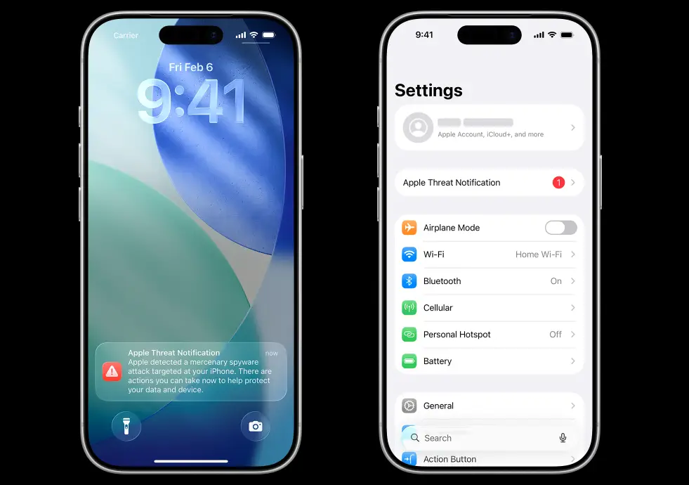 Threat notifications are triggered when Apple suspects your iPhone to be vulnerable to potential spyware attacks (Apple)