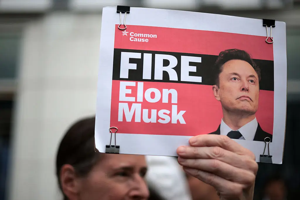 There have been boycotts and protests of Elon Musk's involvement in government (Alex Wong/Getty Images)