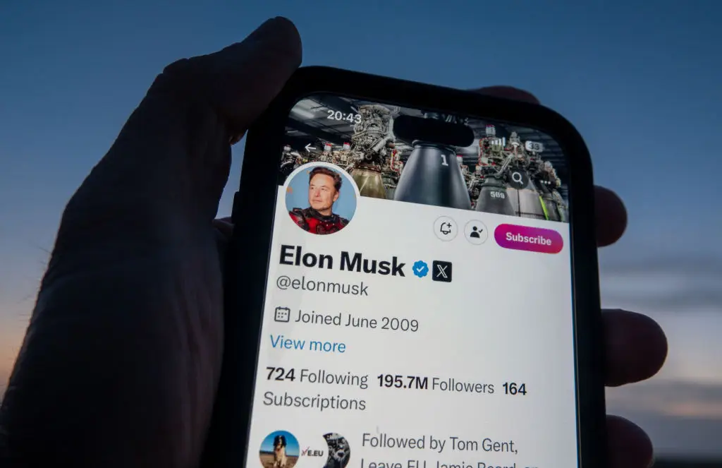 A seven-word tweet from the 53-year-old caused the company's value to plummet by $14 billion in 2020 (Matt Cardy/Contributor/Getty Images)