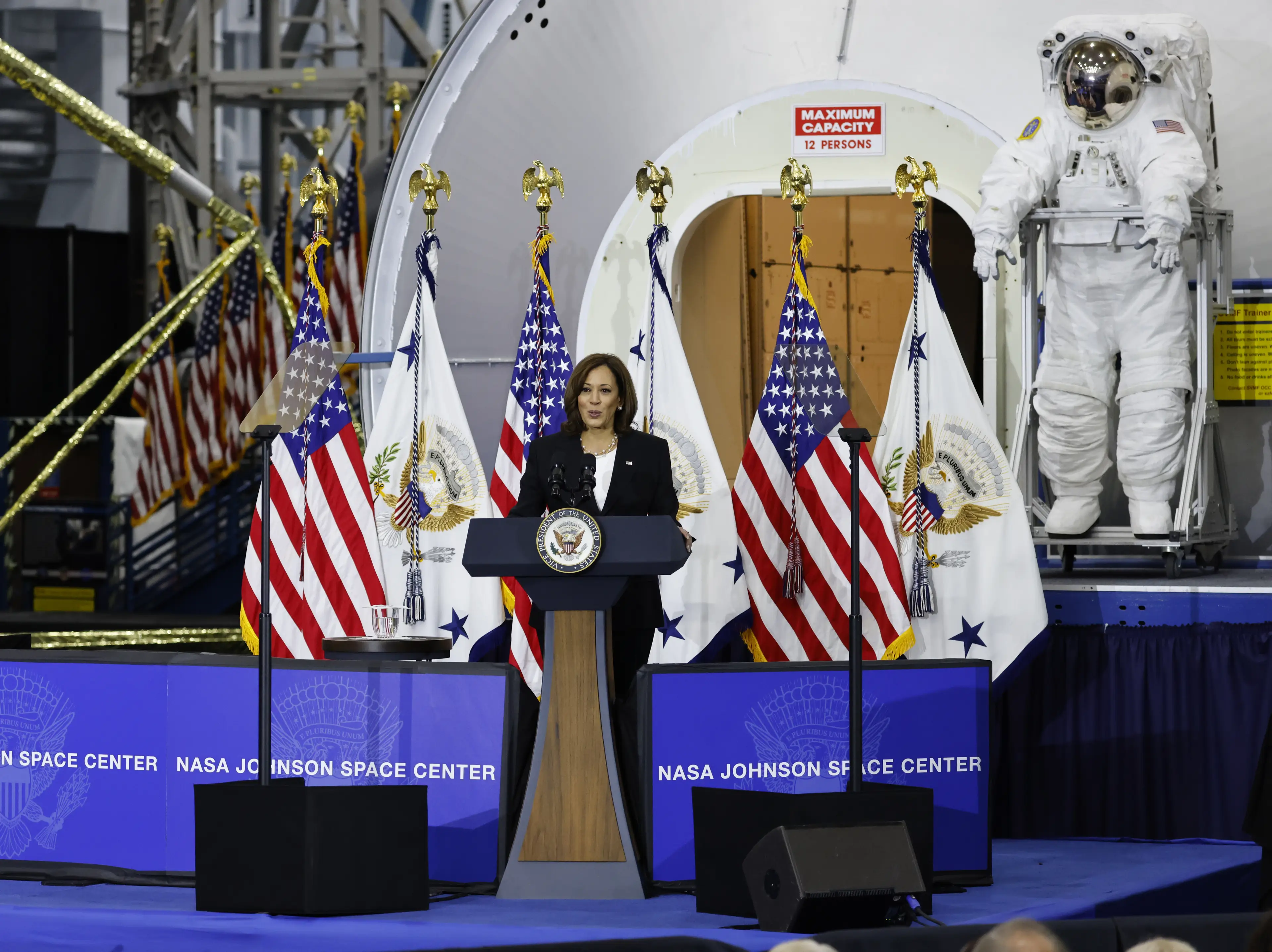 Kamala Harris oversaw the National Space Council during the Biden administration (Bloomberg / Contributor / Getty)