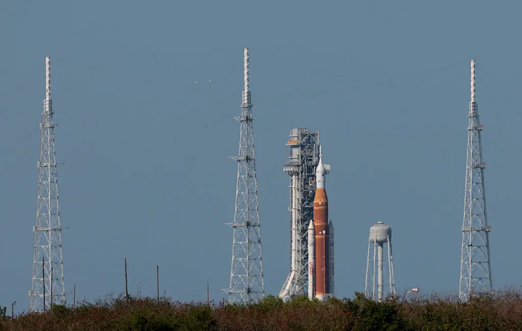 The 10-day mission will carry its four-person crew around the Moon before splashing down in the Pacific Ocean (Joe Raedle/Staff/Getty)